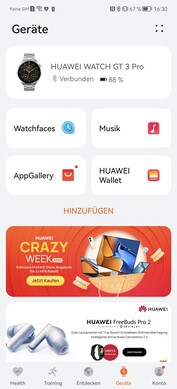 Dans certains cas, Huawei affiche également des publicités dans l'application.