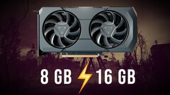 La RX 7600 XT de 16 Go a battu la RX 7600 de 8 Go dans de nombreux titres modernes. (Source de l'image : AMD, Steam, édité)