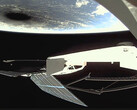 Le satellite de SpaceX aperçoit l'éclipse solaire (image : Starlink/X)