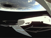 Le satellite de SpaceX aperçoit l'éclipse solaire (image : Starlink/X)