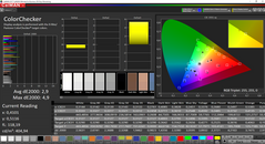 Surface Book 2 15 - CalMAN ColorChecker avant calibrage (amélioré).