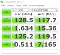 CrystalDiskMark Western Digital WD Blue Mobile 1 To.