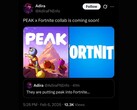 La collaboration Fortnite X Peak aurait été divulguée par Cohen via le compte Adira X