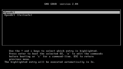 Clé de démarrage USB OpenWRT - système live disponible, mais pas d'installateur inclus