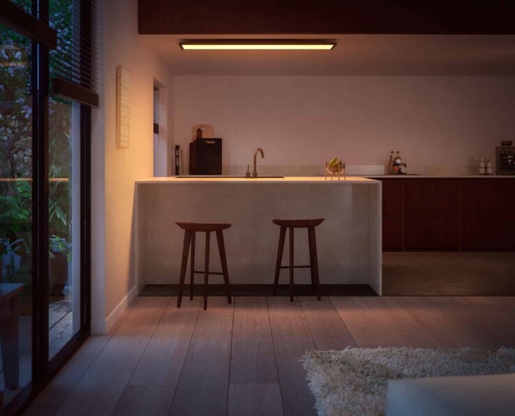 Philips Hue nouvelle Aurelle avec cadre noir. (Source de l'image : hueblog.com)