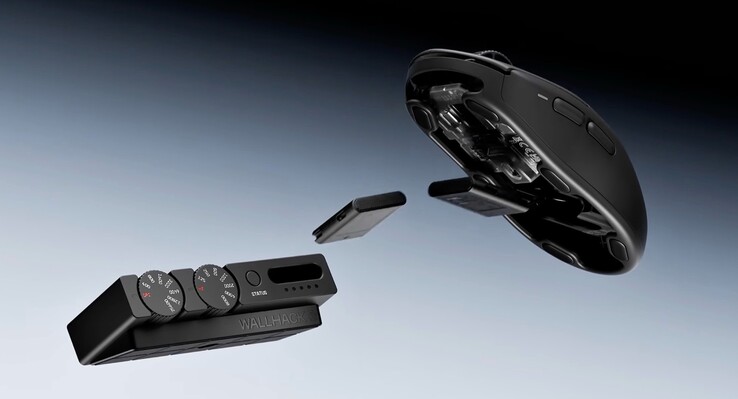 Le M-001 est livré avec deux batteries rechargeables et une station de recharge.