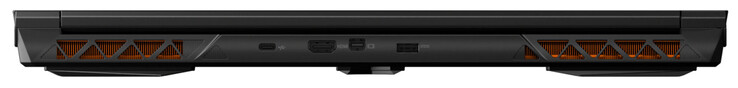 Arrière : USB 3.2 Gen 2 (USB-C), HDMI 2.1, Mini DisplayPort 1.4, connexion d'alimentation