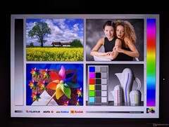 Angles de vision OLED étendus. L'effet arc-en-ciel devient perceptible