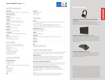 Spécifications du Lenovo ThinkPad X1 Yoga Gen 6
