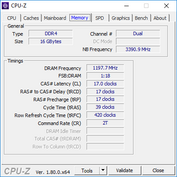 CPU-Z - Mémoire RAM