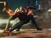 Spider-Man : Miles Morales présente des flaques d'eau tracées par les rayons. (Source de l'image : Insomniac Games)