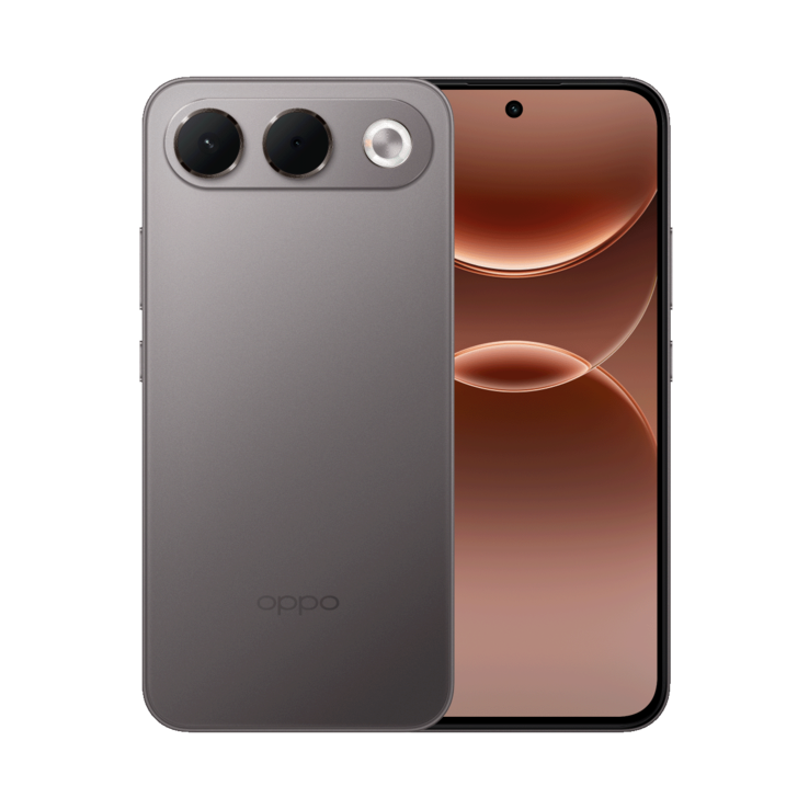 L'Oppo A7 Pro en Shine Titanium.