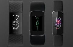 Le Fitbit Charge 4 (G) et le Fitbit Luxe (D) comparés au potentiel Fitbit Charge 5. (Image source : Fitbit/9To5Google - édité)