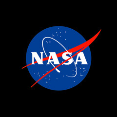 Logo de la NASA sur fond noir (Source de l'image : NASA ; AI-edited)