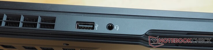 Sur la gauche : USB-A 3.2 Gen 2, prise audio 3,5 mm