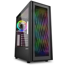 Boîtier Sharkoon RGB Wave ATX avec panneau frontal en forme de vague 3D (Source : Sharkoon)