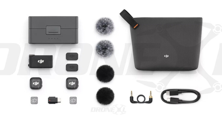 L'étui de chargement du DJI Mic 3. (Source de l'image : via DroneXL &amp; Jasper Ellens)