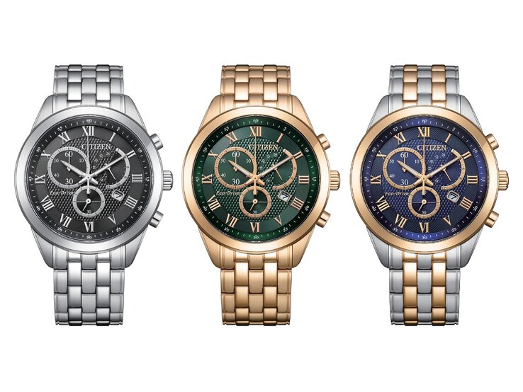 De gauche à droite : les montres Citizen AT2600-57E, AT2603-59X et AT2606-51L