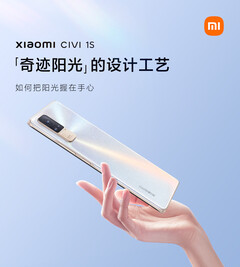 Le Xiaomi Civi 1S dans sa couleur &quot;Miracle Sunshine&quot;. (Image source : Xiaomi)