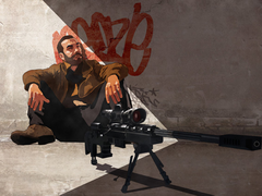 Illustration montrant Nico Bellic de GTA IV avec un fusil de sniper (source : Rockstar Games)