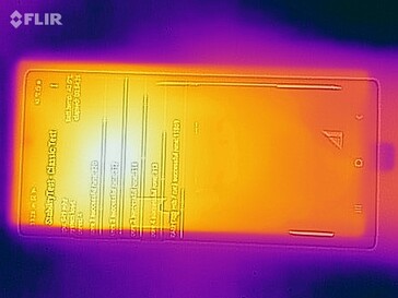 Galaxy Note 10 - Relevé thermique à l'avant de l'appareil en cas de sollicitations.