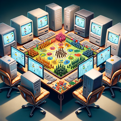 Des chercheurs ont testé des modèles de chat d'IA en jouant à des jeux virtuels de construction de mondes. (Source : AI image Dall-E 3)