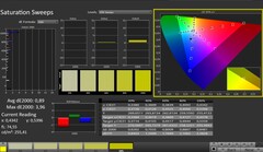 CalMAN : Saturation des couleurs (calibrée)