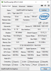 Acer Swift 5 Sneak Peek - Gpu-z.