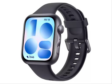 Rendu non officiel de la Huawei Watch Fit 5 en noir.