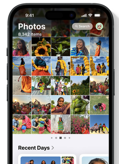 iOS 18 apporte une refonte majeure à l'application Photos. (Image via Apple)