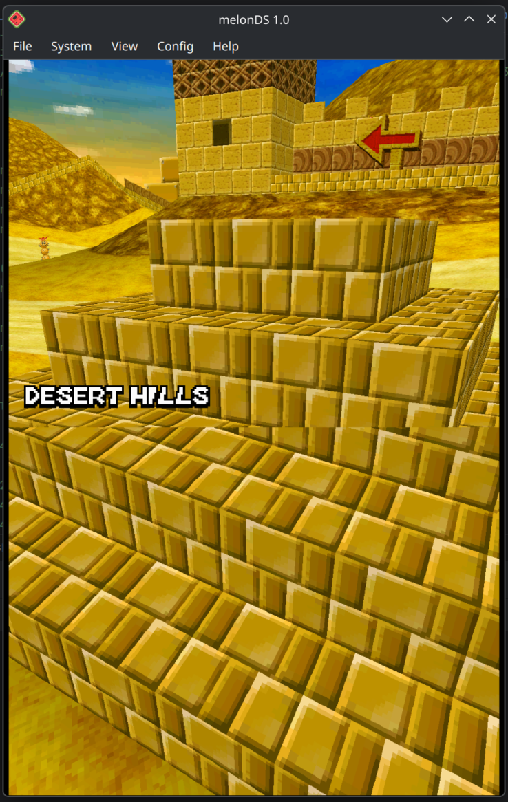 capture d'écran de melonDS 1.0 beta (Image Source : Arisotura - développeur de melonDS)