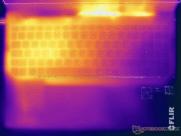 Températures de surface des essais sous contrainte (en haut)