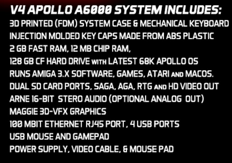L'Apollo A6000 intègre les fonctionnalités modernes souhaitées par les utilisateurs d'Amiga. (Source de l'image : Apollo Computer)