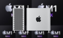 Le rafraîchissement du Mac Pro attendu pour 2022 pourrait utiliser plusieurs processeurs connectés Apple M1 Max. (Image source : Apple - édité)