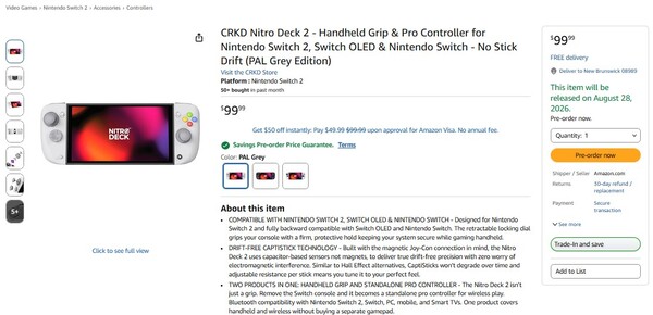 Amazon a révélé la date de sortie exacte du Nitro Deck 2.