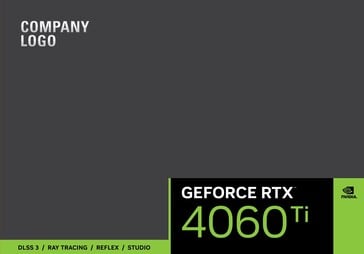 Design de l'emballage de la RTX 4060 Ti. (Source : MEGAsizeGPU)