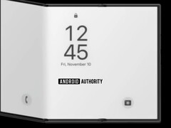 Rendu non officiel du tri-fold de Samsung. (Source de l&#039;image : Android Authority)