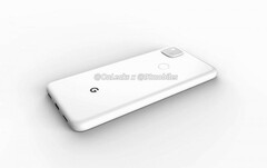 Un rendu au pixel 4a. (Source : OnLeaks/91Mobiles)