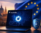Un ordinateur portable équipé de la plateforme européenne d'IA Eustella
