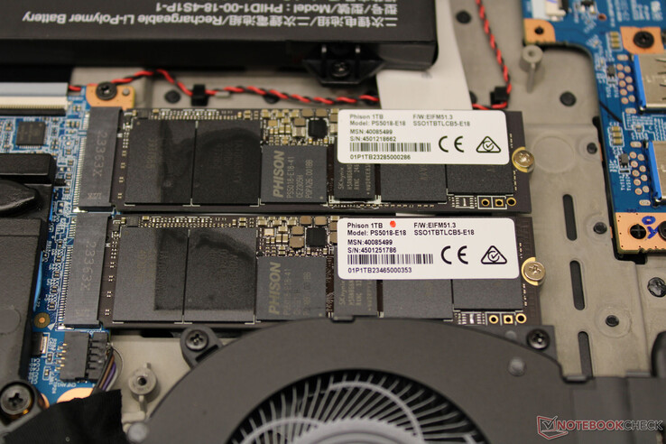 L'ordinateur est livré avec deux disques durs PCIe 4.