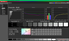 Niveaux de gris après étalonnage