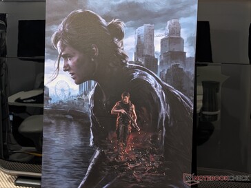 Illustration de The Last of Us Part 2 (par Naughty Dog) imprimée sur une feuille de métal.