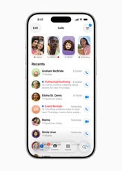 Nouvelle interface utilisateur de l'application Téléphone (source de l'image : Apple)