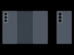 Animation divulguée pour le prochain téléphone à trois volets de Samsung. (Source de l&#039;image : TechHighest sur X)