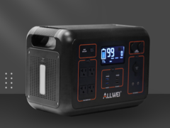 La station d&#039;alimentation portable Allwei 2000 Pro est dotée d&#039;une batterie lithium-ion d&#039;une capacité de 2 264 Wh. (Image source : Allwei)