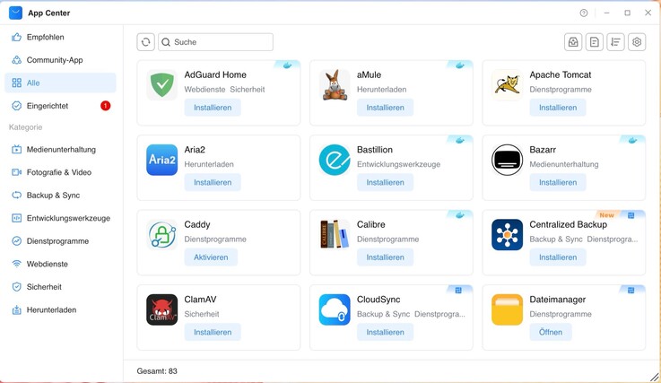 L'App Store TOS7 propose actuellement 83 applications à télécharger.