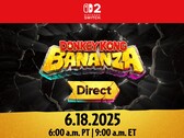 Teaser du Direct Donkey Kong Bananza. Le mercredi 18 juin, le Direct dévoilera quelques informations sur le prochain jeu Switch 2 (Image source : Nintendo)