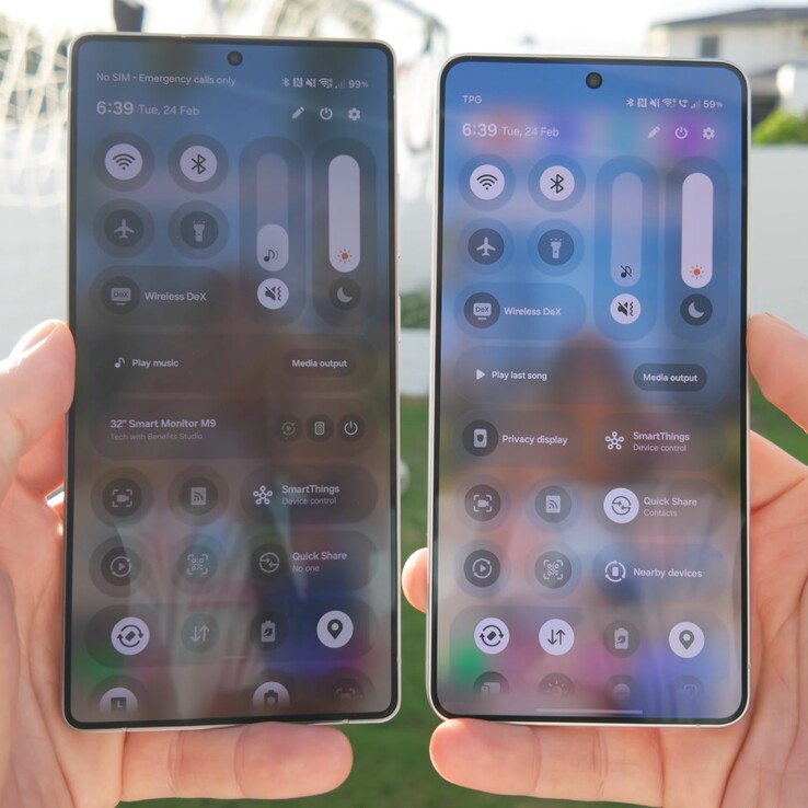 Galaxy S25 Ultra vs Galaxy S26 Ultra luminosité.