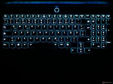 Éclairage du clavier (complètement bleu ici)