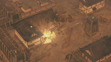 Une image montrant un combat dans Shadow Tactics: Blades of the Shogun.